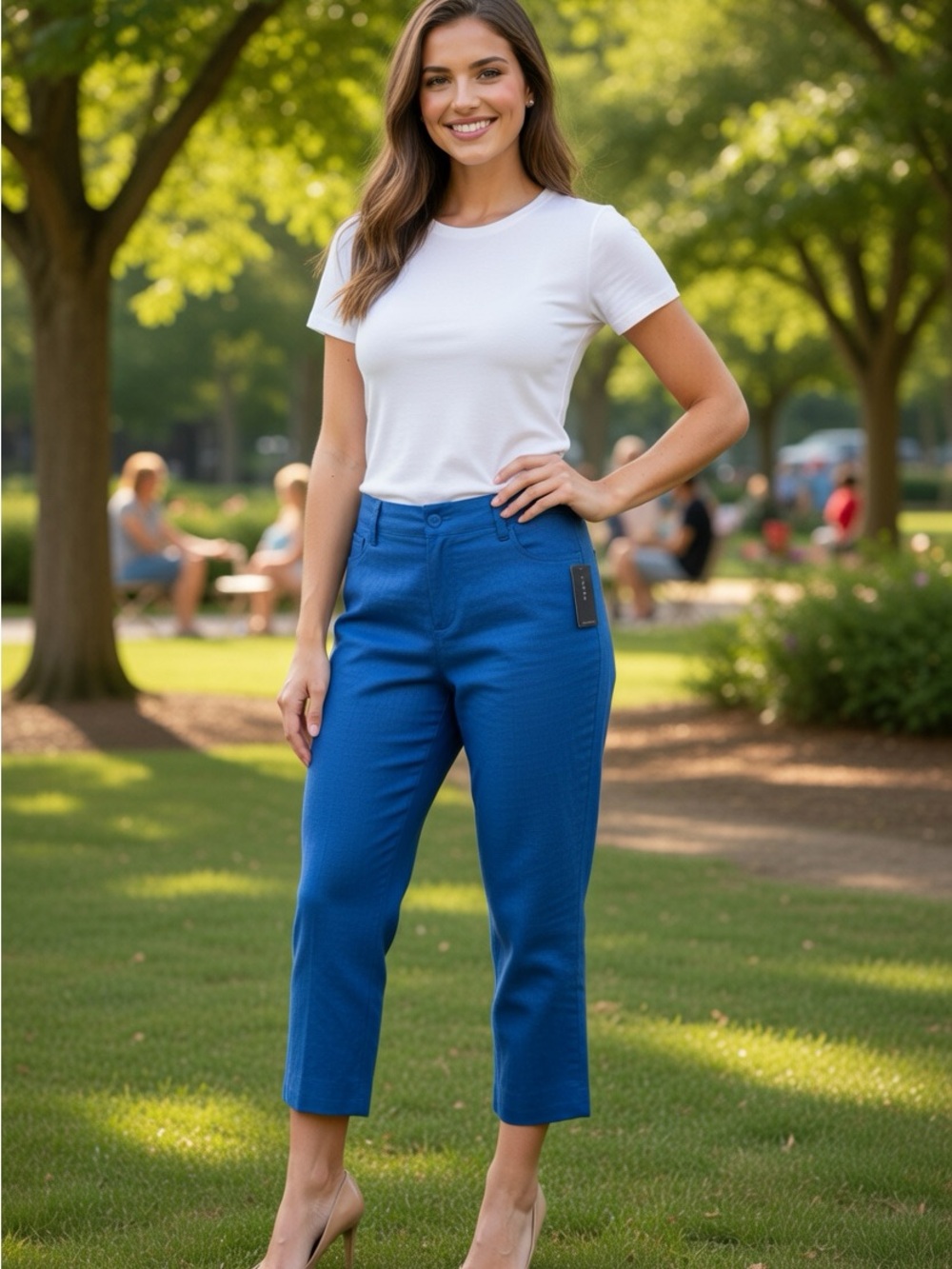 Chaus Blue Ribbon Cropped Dress Pants Size 16 NWT